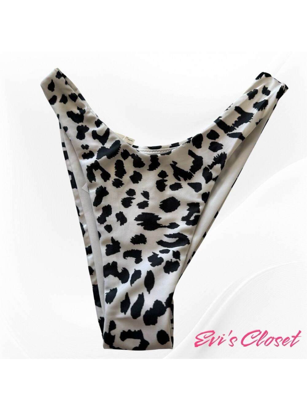 Aerie Black & White Leopard Cheekier Plus Bikini Bottom Size XS NWT